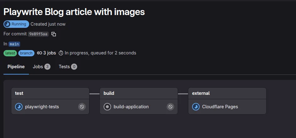 Playwright test results i GitLab CI/CD pipeline